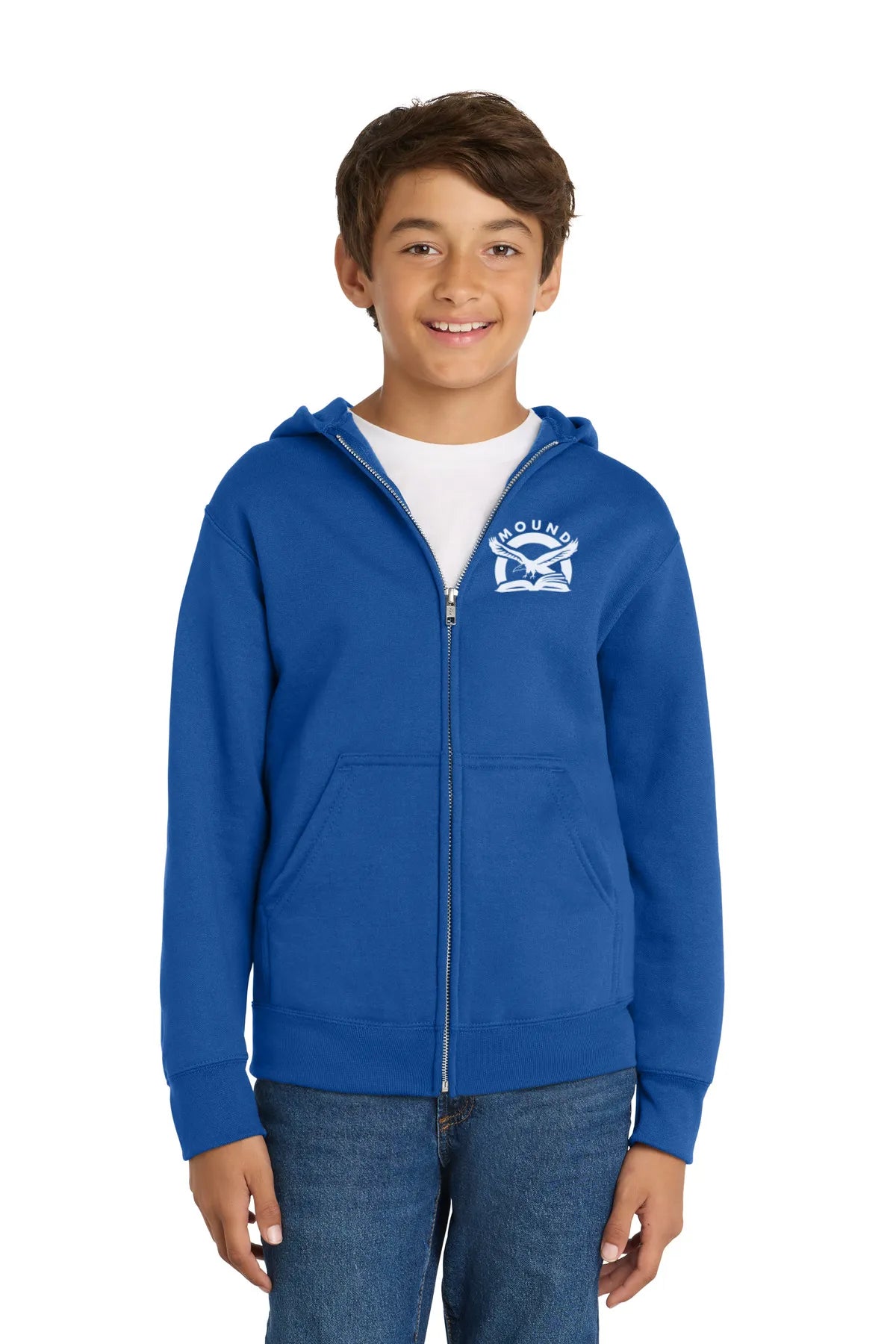 Port & Co® Youth Core Fleece Full-Zip Hooded Sweatshirt PC78YZH
